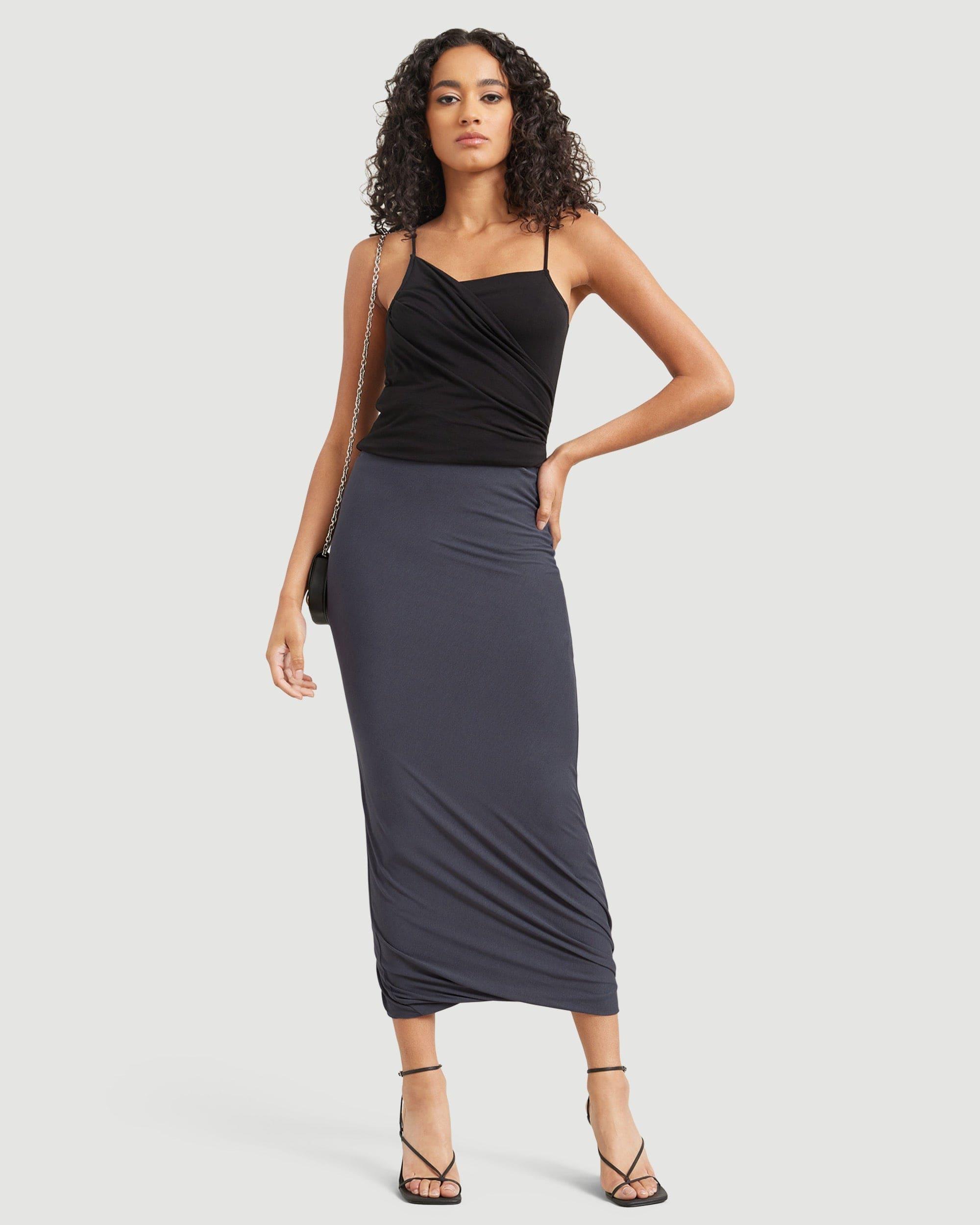 Brandi Ruched Midi Skirt Product Image