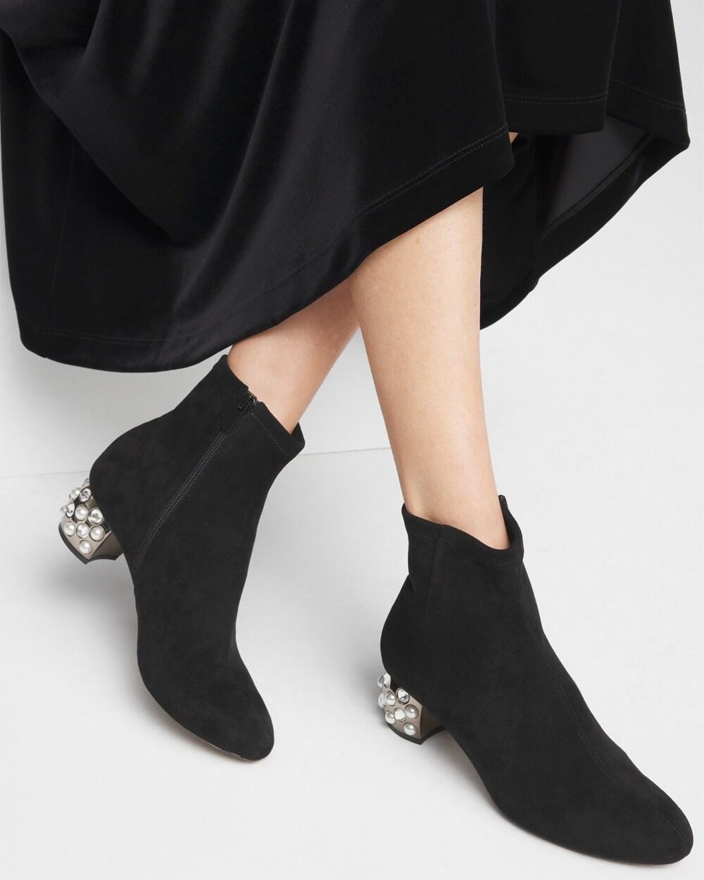 Danika Embellished Vegan Suede Boots Product Image