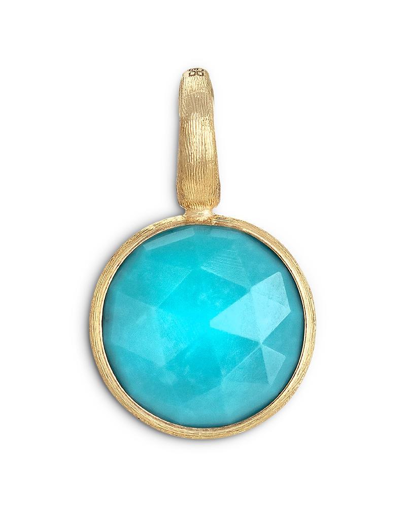 Womens Jaipur 18K Yellow Gold & Turquoise Pendant Product Image