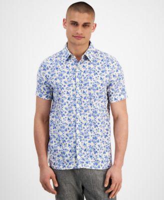 Sun + Stone Mens Julius Floral-Print Short-Sleeve Shirt, Created for Macys Product Image