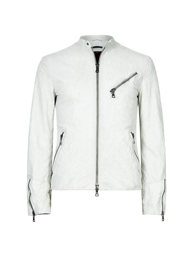 Mens Conner Leather Racer Jacket Product Image