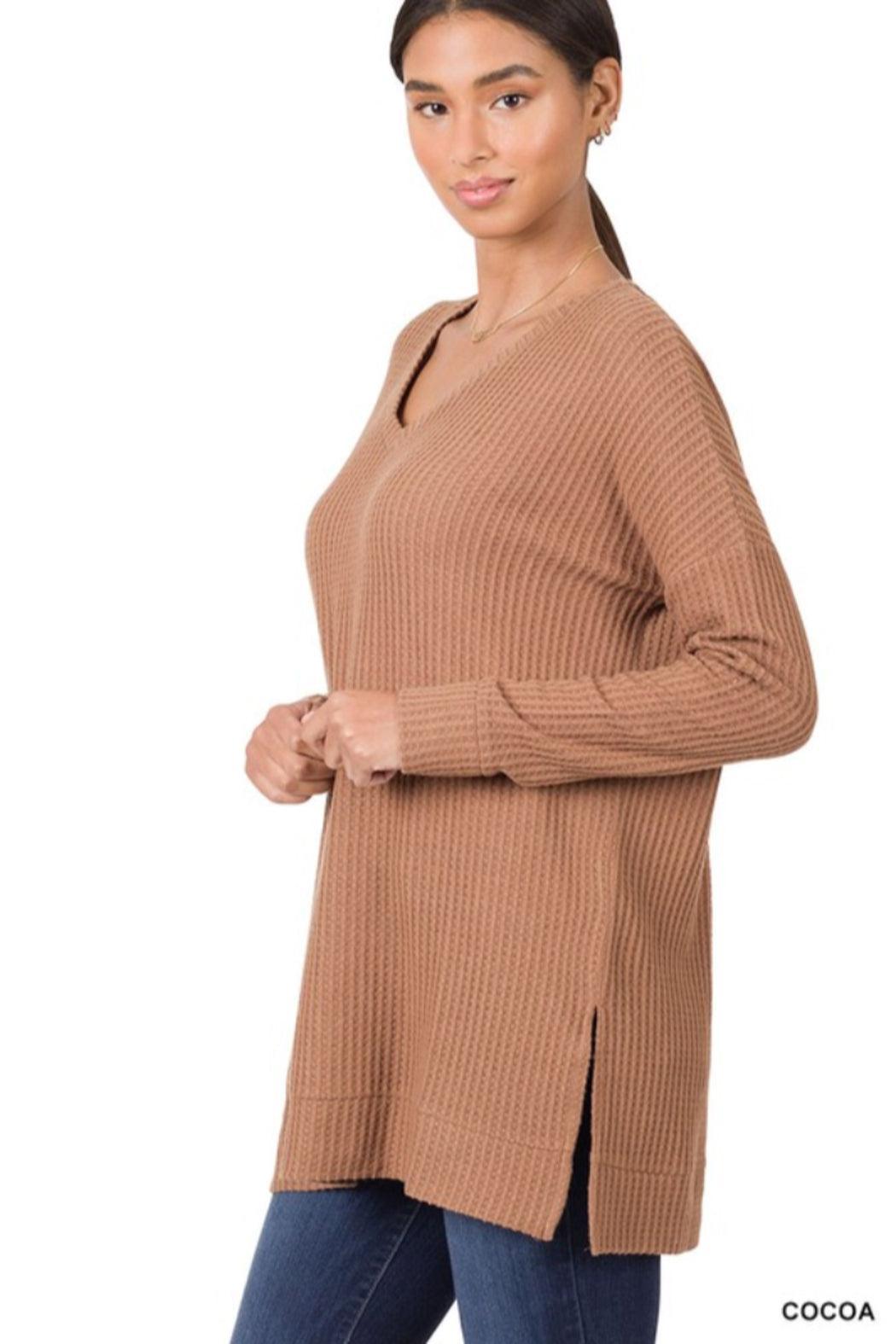 V Neck Sweater Female Product Image