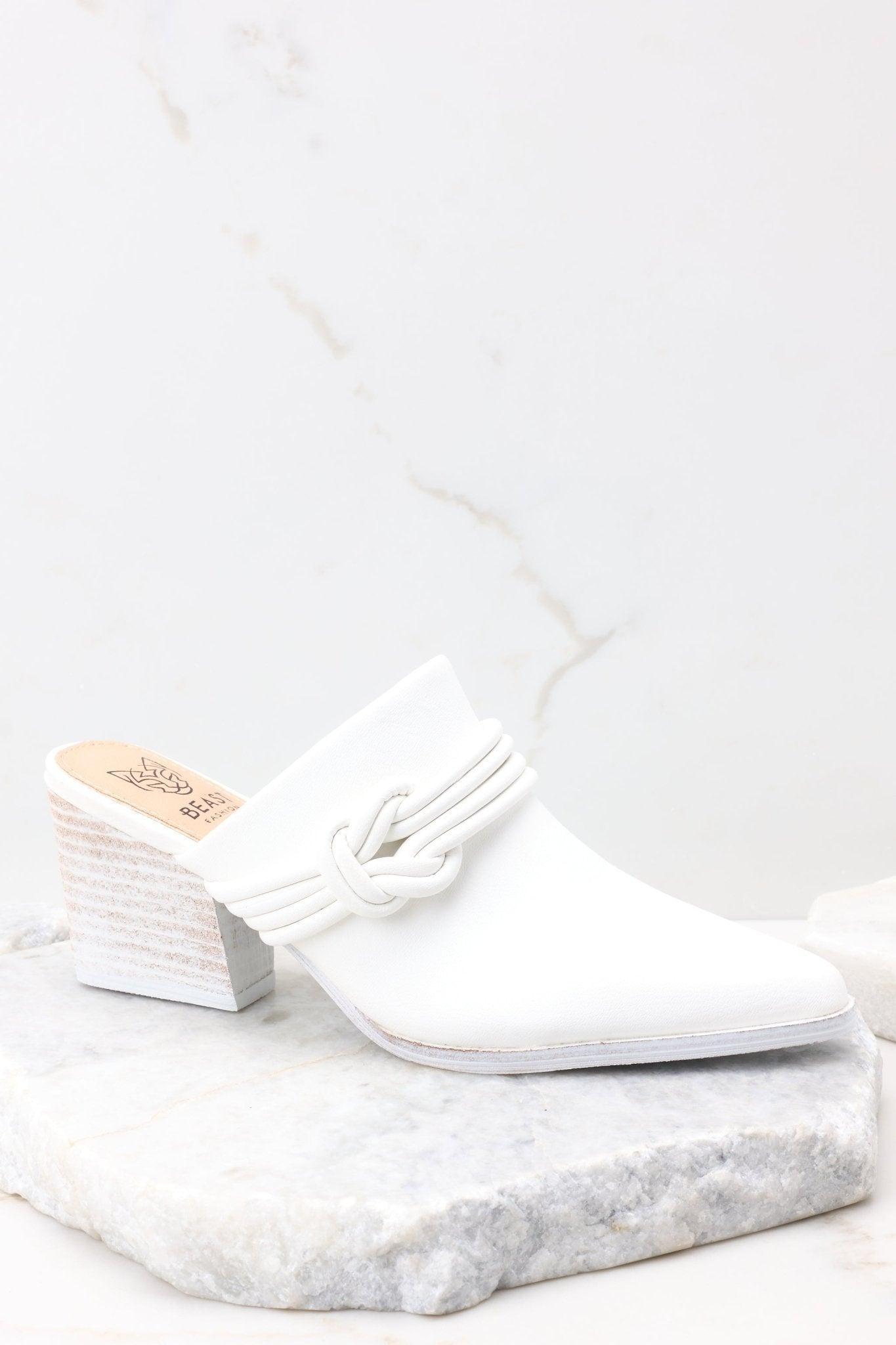 Paving The Path White High Heel Mule Product Image