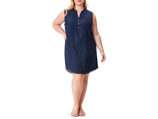 NIC+ZOE Plus Size Denim Dress (Dark Wash) Women's Dress Product Image