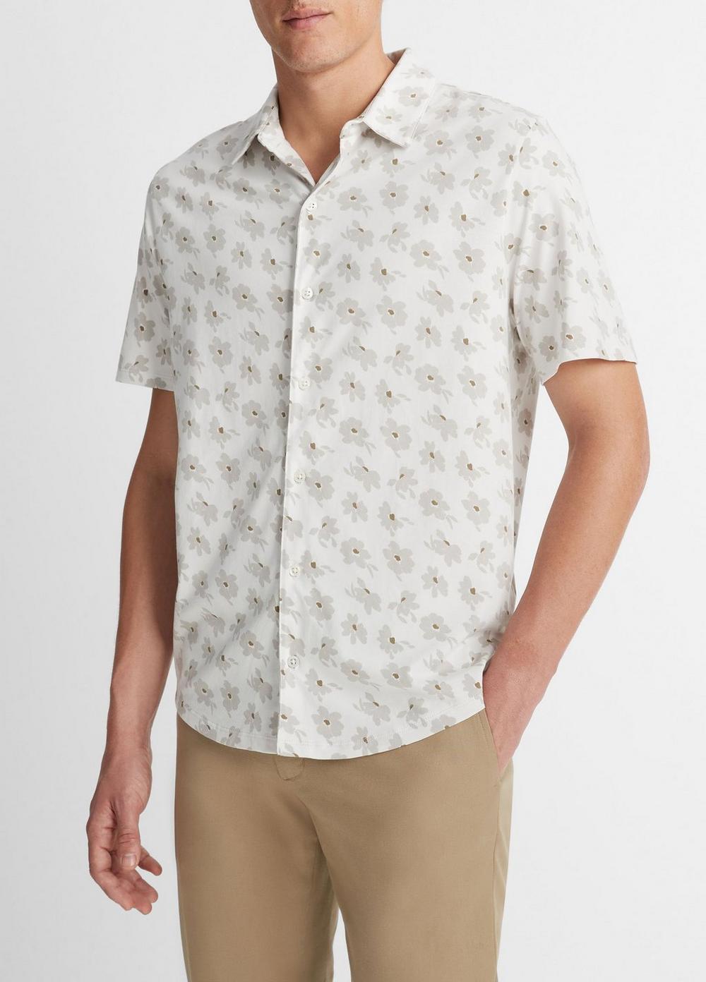 Abstract Daisies Pima Cotton Button-Front Shirt Product Image