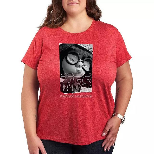 Disney / Pixars The Incredibles Edna Plus Yes Darling Graphic Tee, Womens Product Image