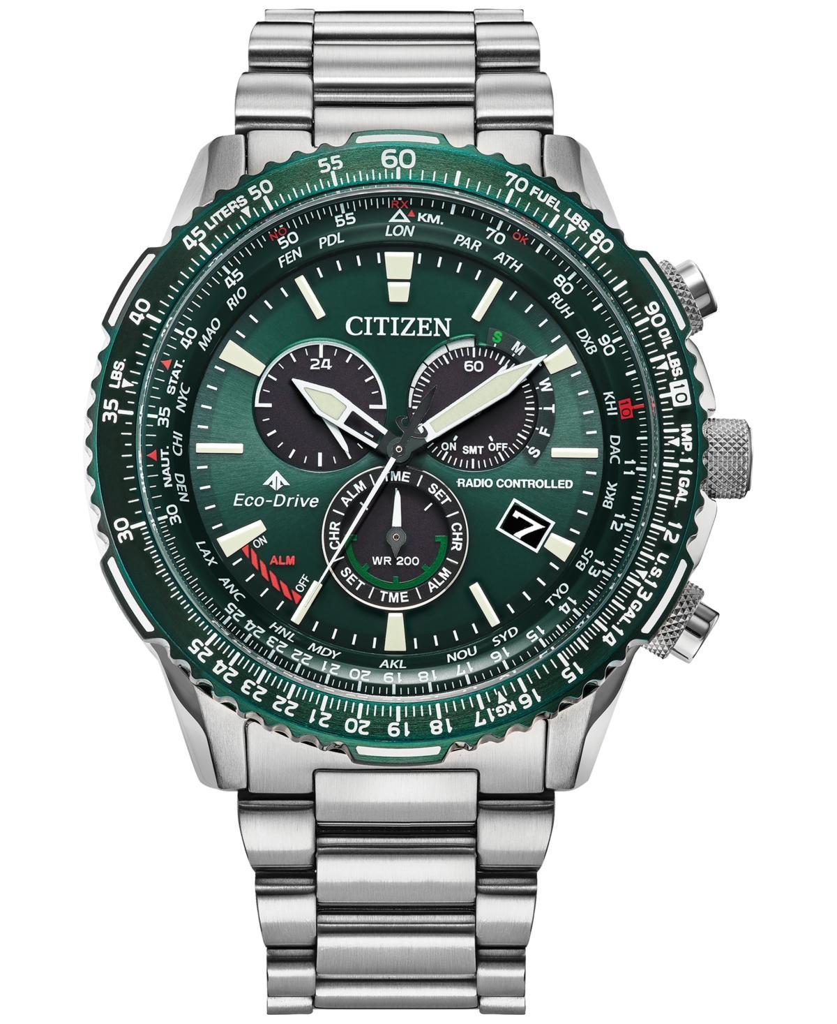 Citizen Eco-Drive Mens Chronograph Promaster Sky Stainless Steel Bracelet Watch 46mm Product Image