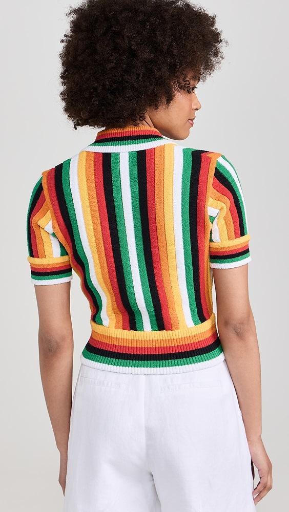 Casablanca Striped Towelling Top | Shopbop Product Image