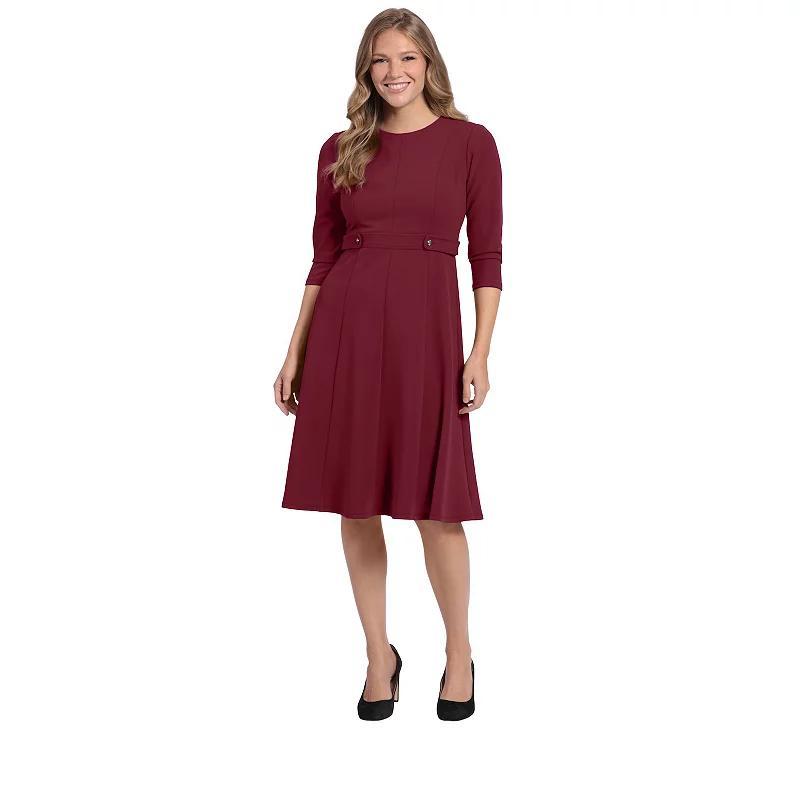 Womens London Times Side Tab Fit & Flare Dress Product Image