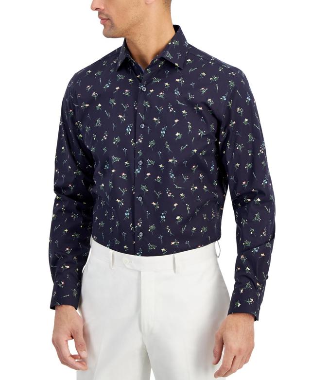 Bar Iii Mens Slim-Fit Spring Garden Dress Shirt, Created for Macys Product Image