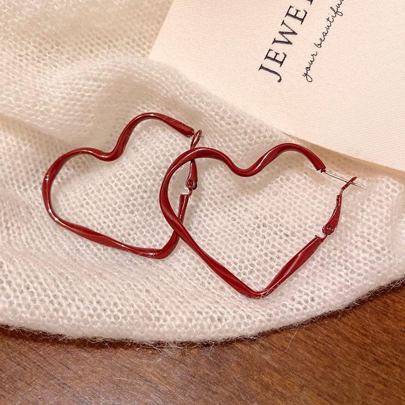 Heart Hoop Earring Product Image