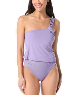 Vince Camuto Womens One-Shoulder Tankini Top Product Image