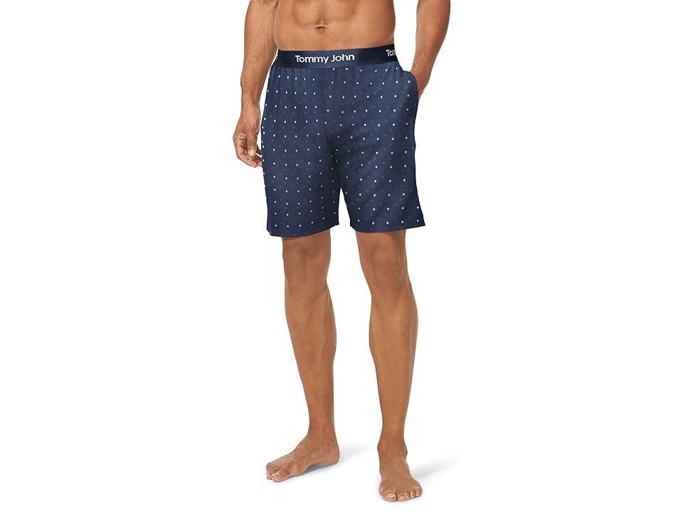 Tommy John Second Skin Sleep Shorts (Dress Blues Super Star) Men's Pajama Product Image