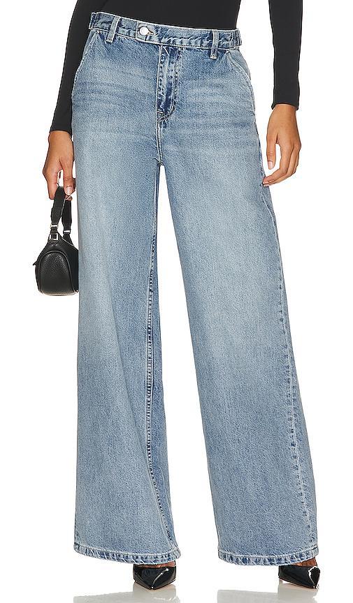 GRLFRND x Maggie MacDonald Leigh Mid Rise Denim Trouser in Blue Product Image