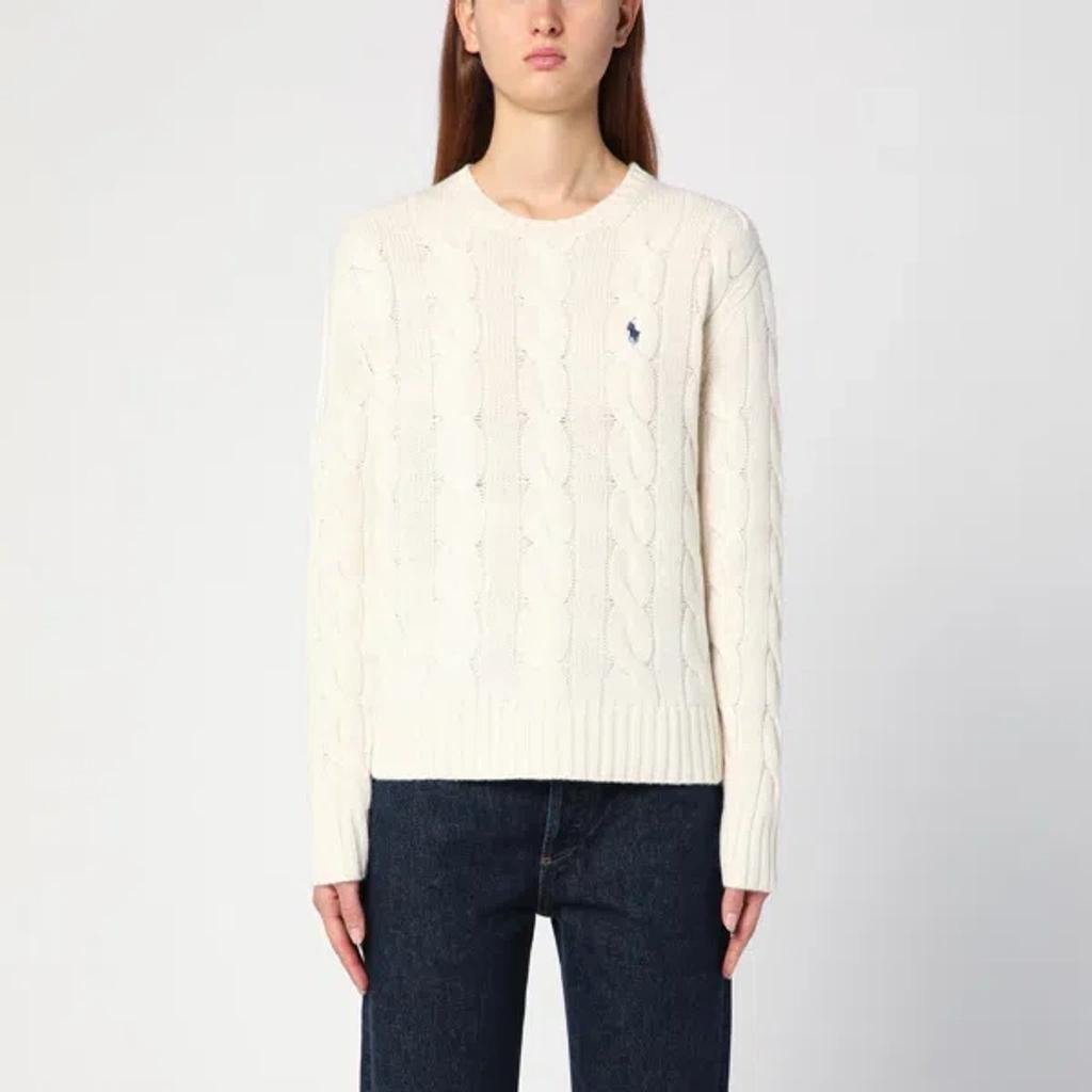 POLO RALPH LAUREN Wool And Cashmere Cable Knit Jumper In White product image