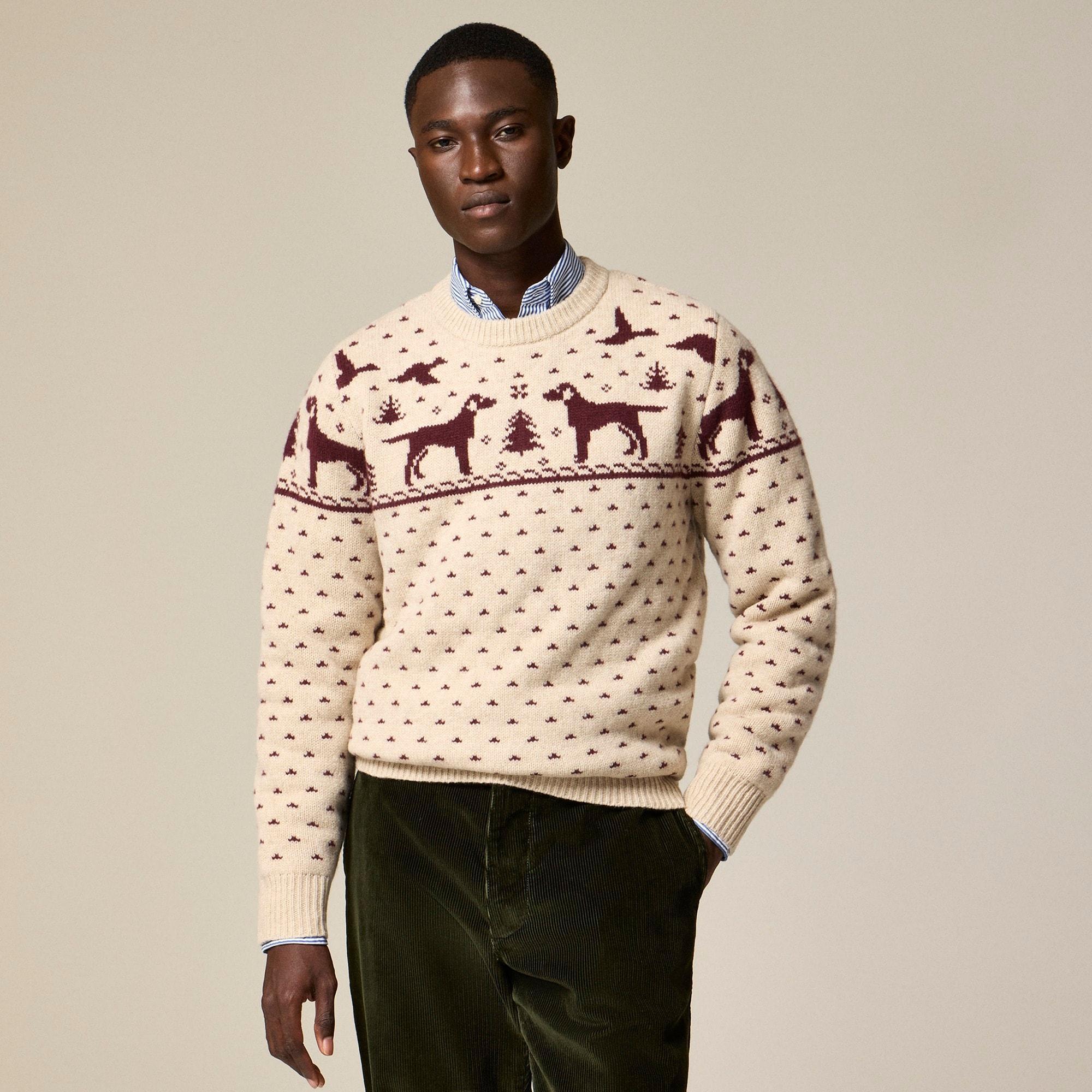 Fair Isle lambswool crewneck sweater Product Image