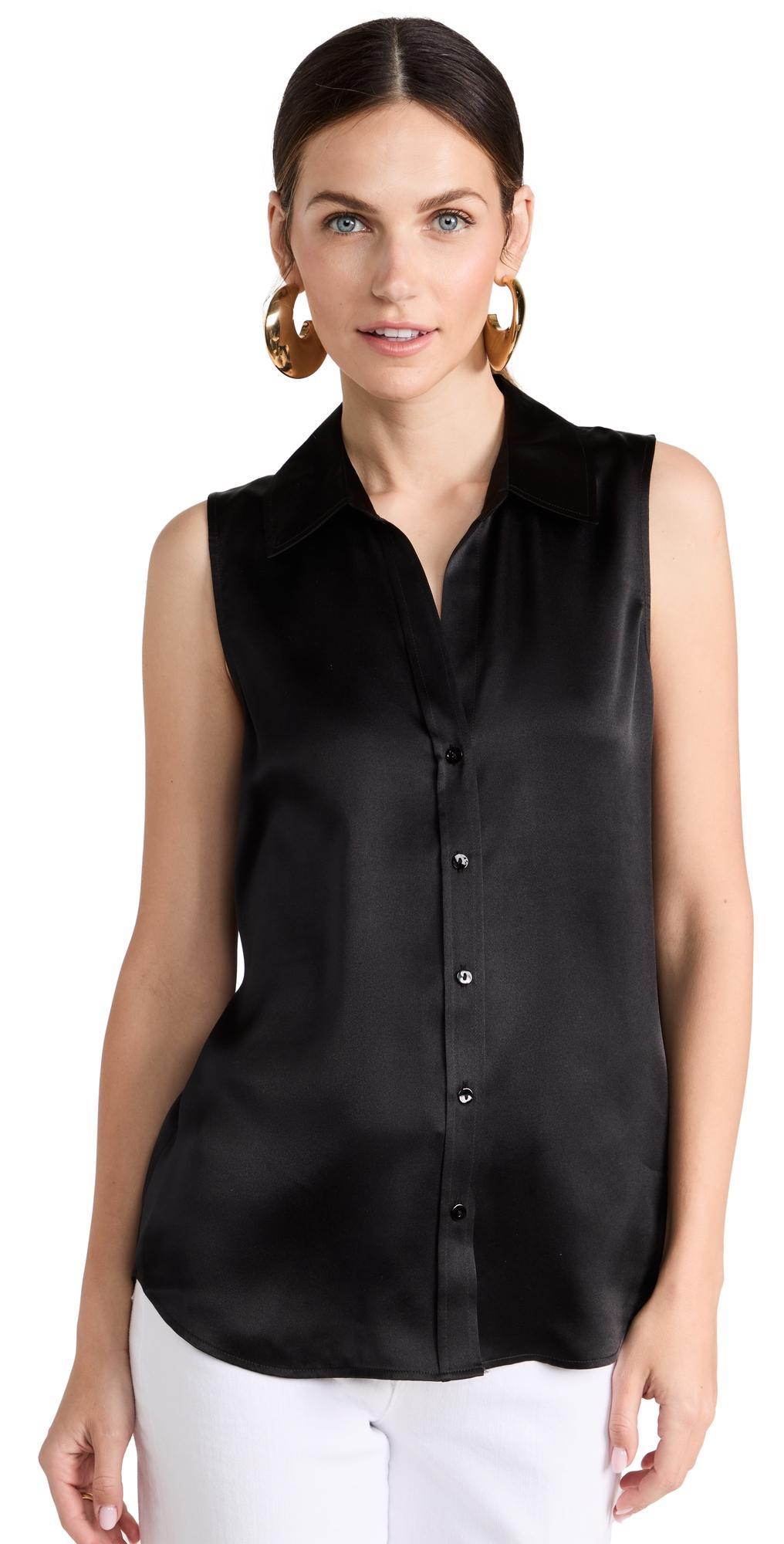 Womens Emmy Sleeveless Silk Blouse Product Image