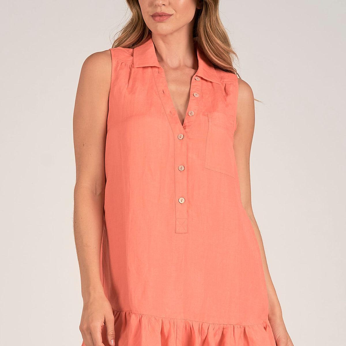 Collared Sleeveless Dress Product Image