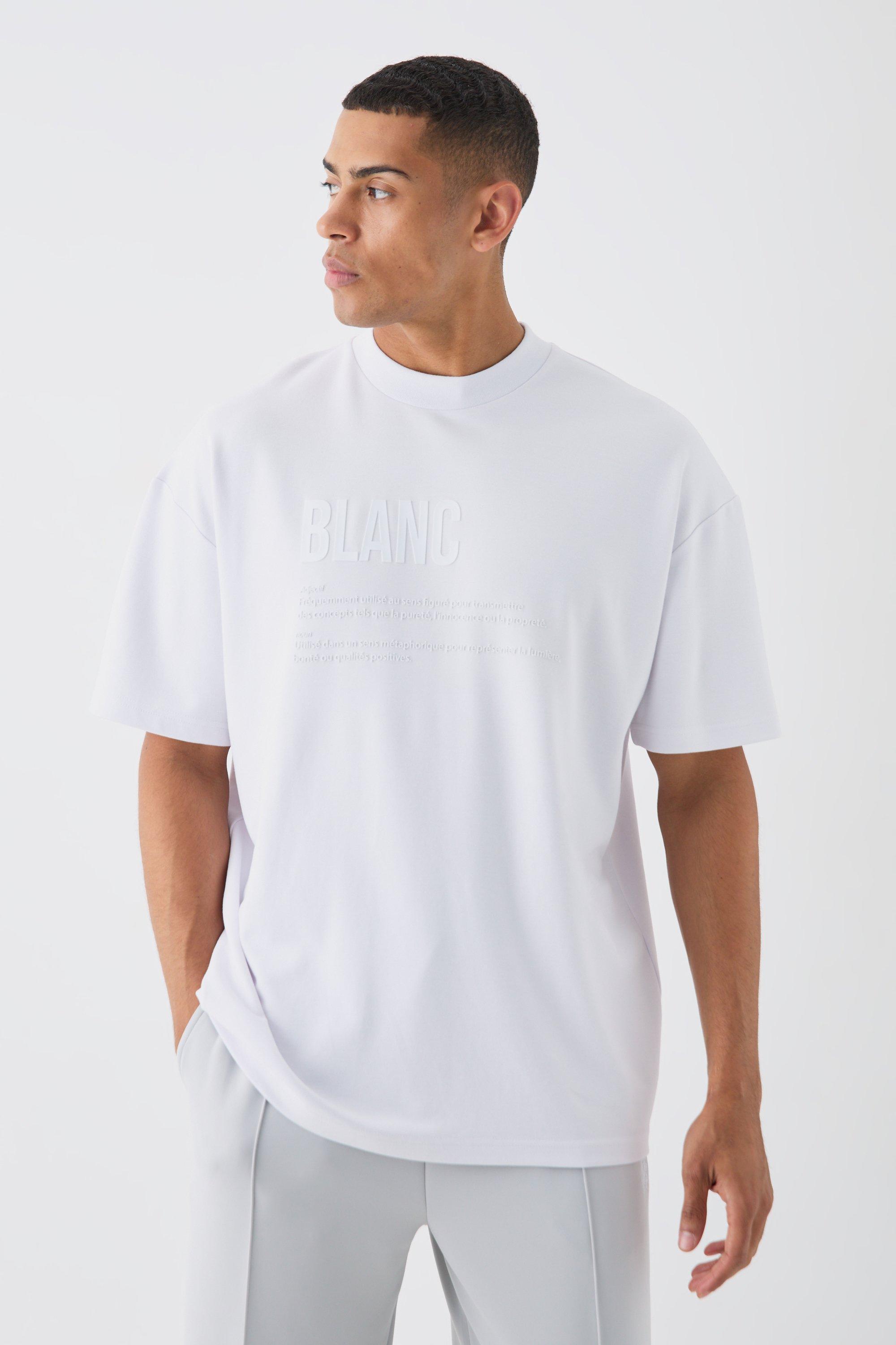 Oversized Rubber Print Heavyweight T-shirt | boohooMAN USA Product Image