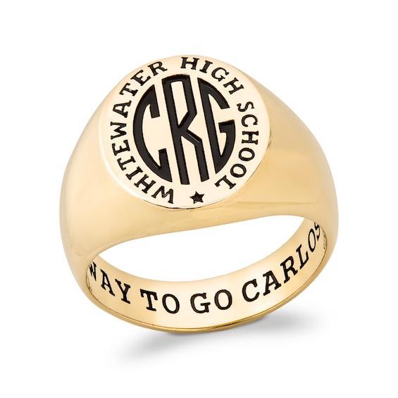 Men's Monogram Signet Class Ring (3 Initials) Product Image