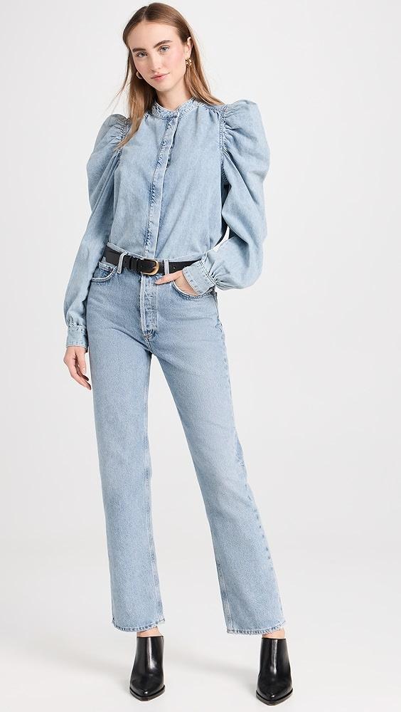 AGOLDE Lana Mid Rise Straight Jeans | Shopbop Product Image