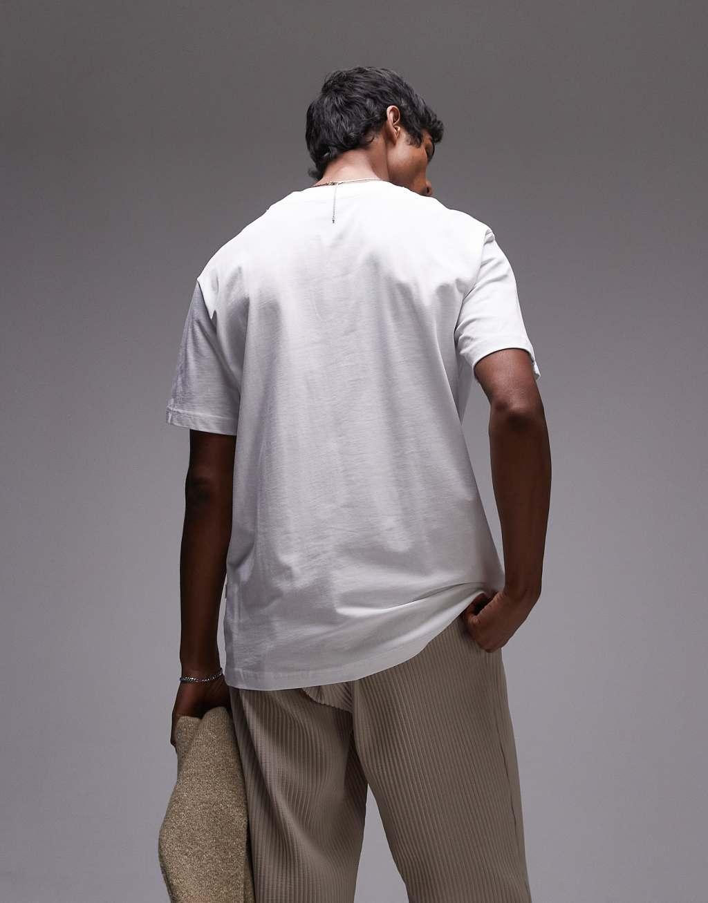 Selected Homme oversized heavyweight T-shirt Product Image