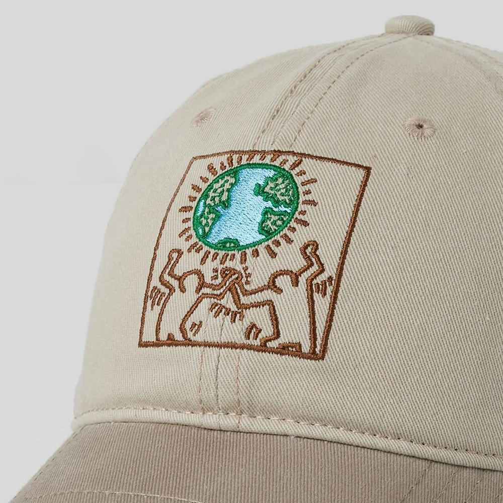 Mens Keith Haring Cotton Baseball Hat - Oatmeal Product Image