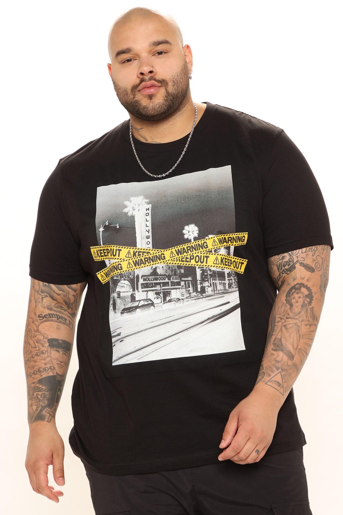 Warning Los Angeles Short Sleeve Tee - Black Product Image