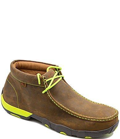 Twisted X Mens Work Steel Toe Leather Chukka Driving Moccasins Product Image