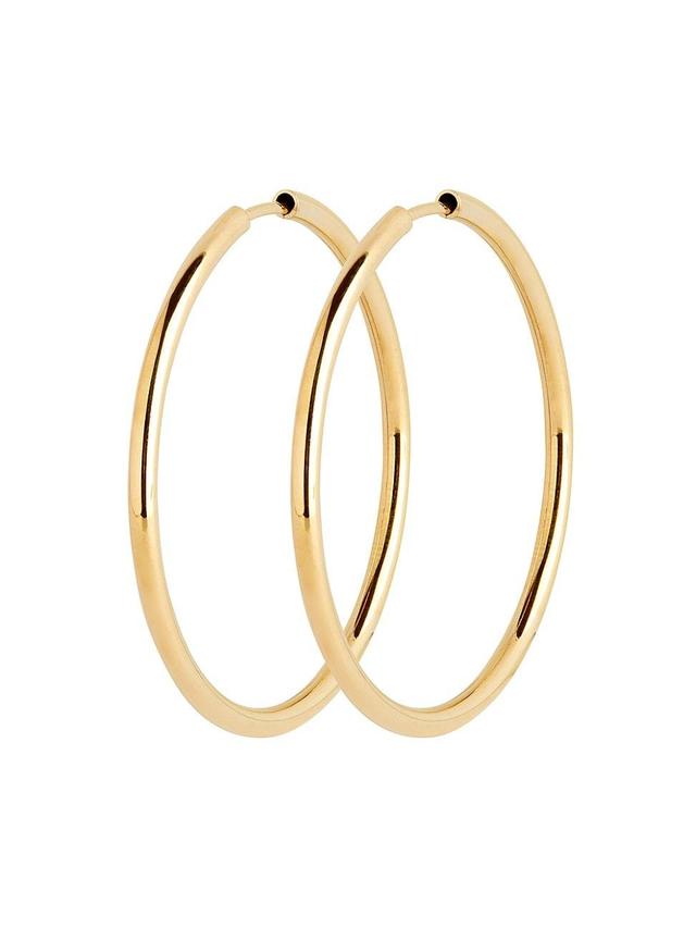 Womens Seorita 35 22K-Gold-Plated Hoop Earrings Product Image