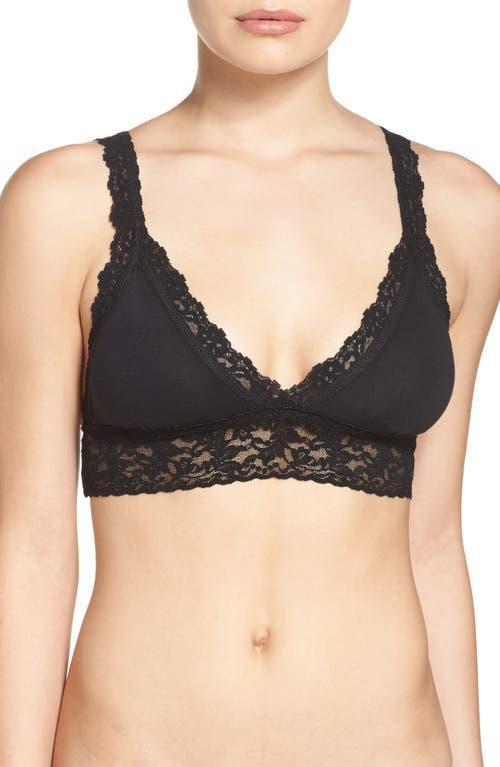 Organic Cotton Padded Lace-Trim Bralette Product Image