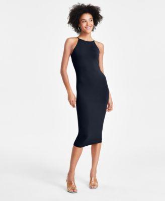 Bar Iii Womens Bungee-Strap Bodycon Midi Dress, Created for Macys Product Image