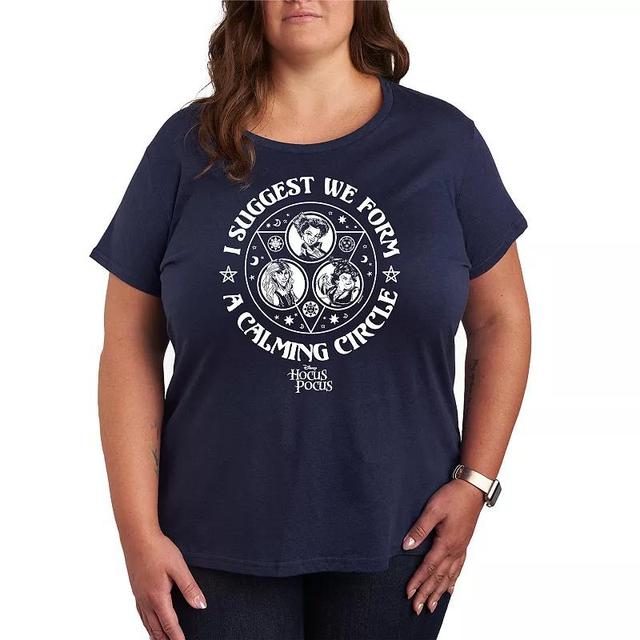 Disneys Hocus Pocus Plus Size Calming Circle Graphic Tee, Womens Blue Product Image