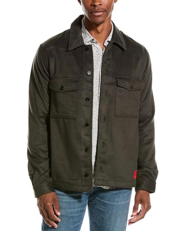 Hugo  Wool-blend Over Shirt In Grey Product Image