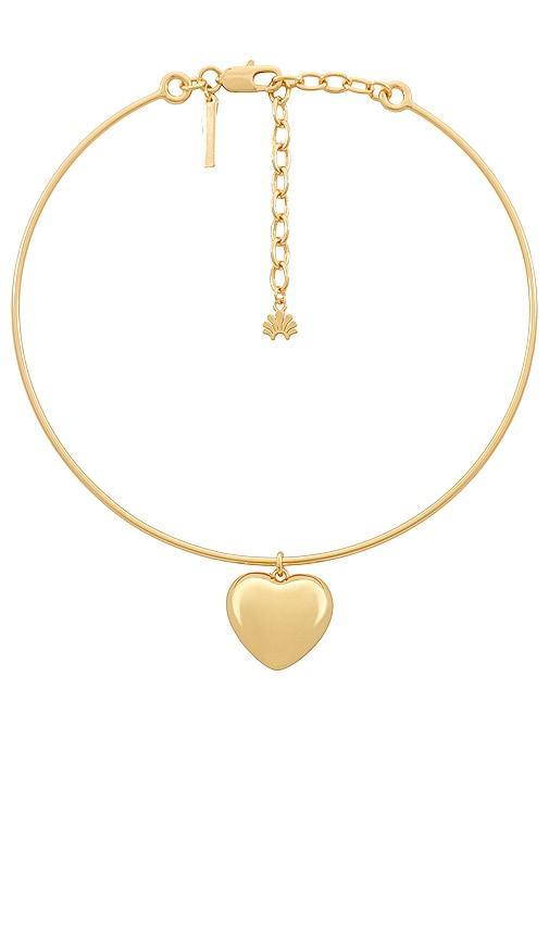 Womens Goldtone Heart Choker Necklace Product Image