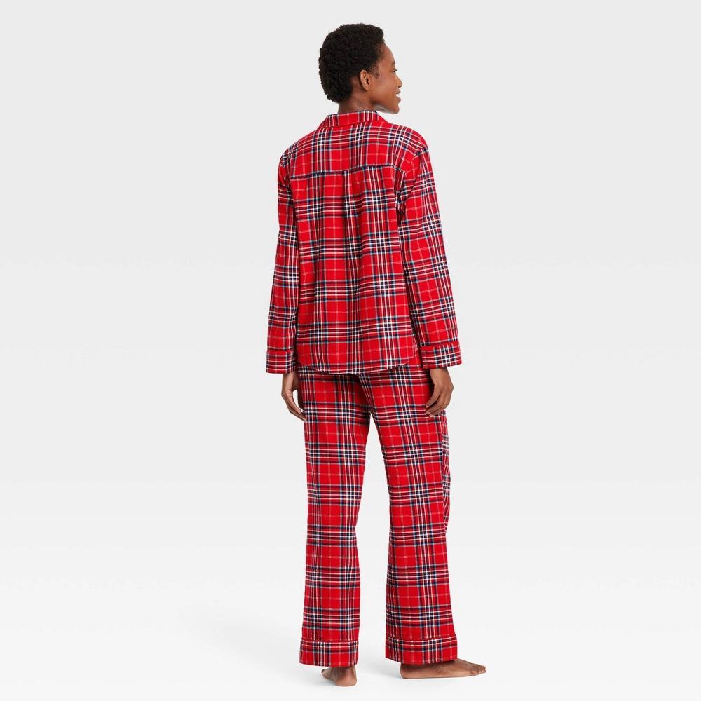 Women's Plaid Flannel Holiday Matching Family Pajama Set - Wondershop™ Red S Product Image