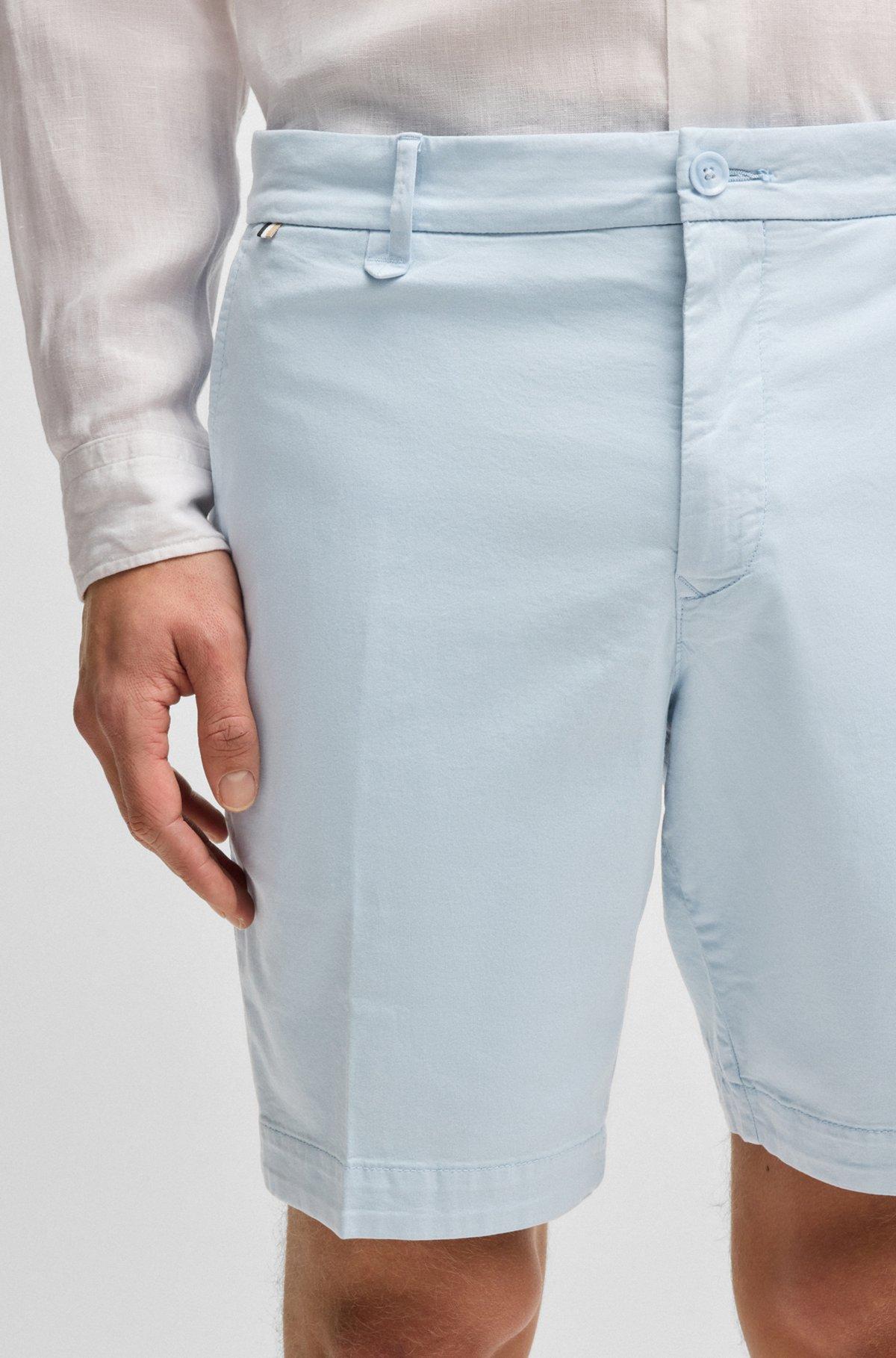 Slim-fit shorts in stretch-cotton twill Product Image