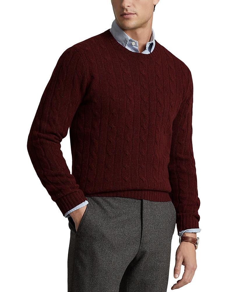 Mens Cashmere Cable-Knit Sweater Product Image