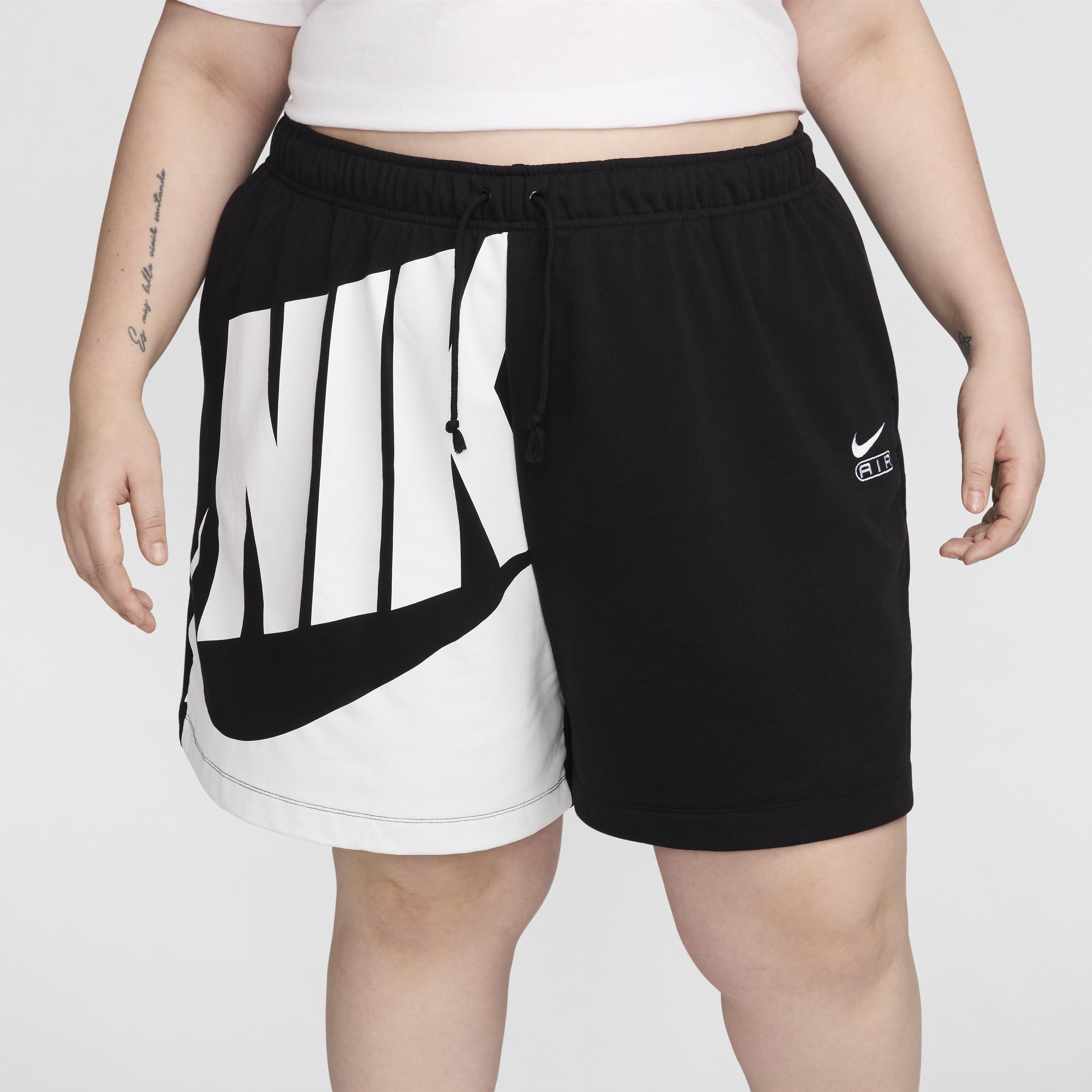 Nike Women's Air Mid-Rise 6" French Terry Shorts (Plus Size) Product Image