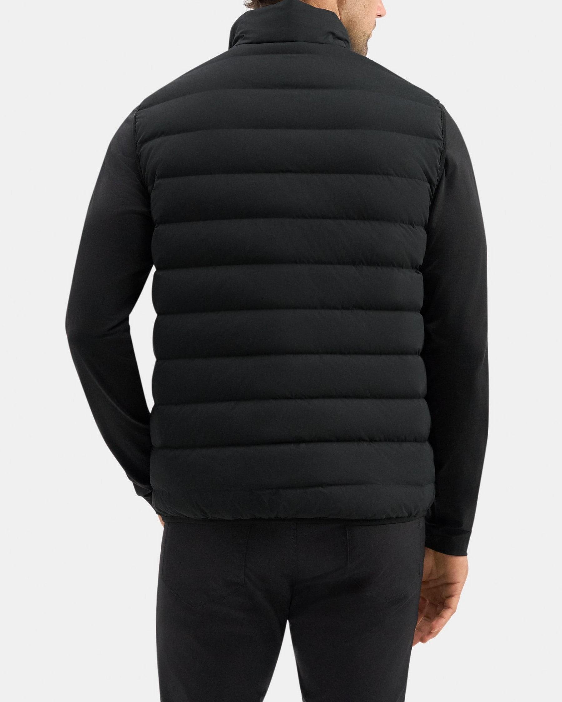 Quilted Zip Vest in Stretch Poly Product Image