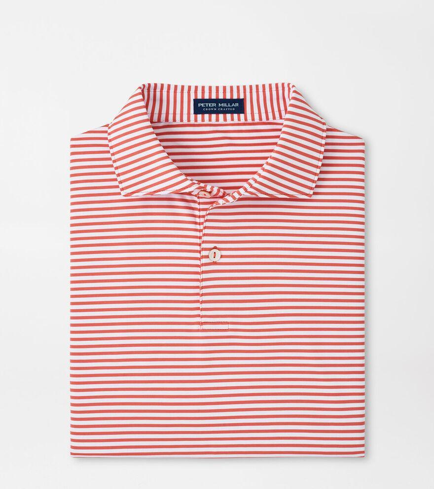 Peter Millar Mens Sawyer Performance Jersey Polo | Color: Scarlet Lily | Size: S Product Image