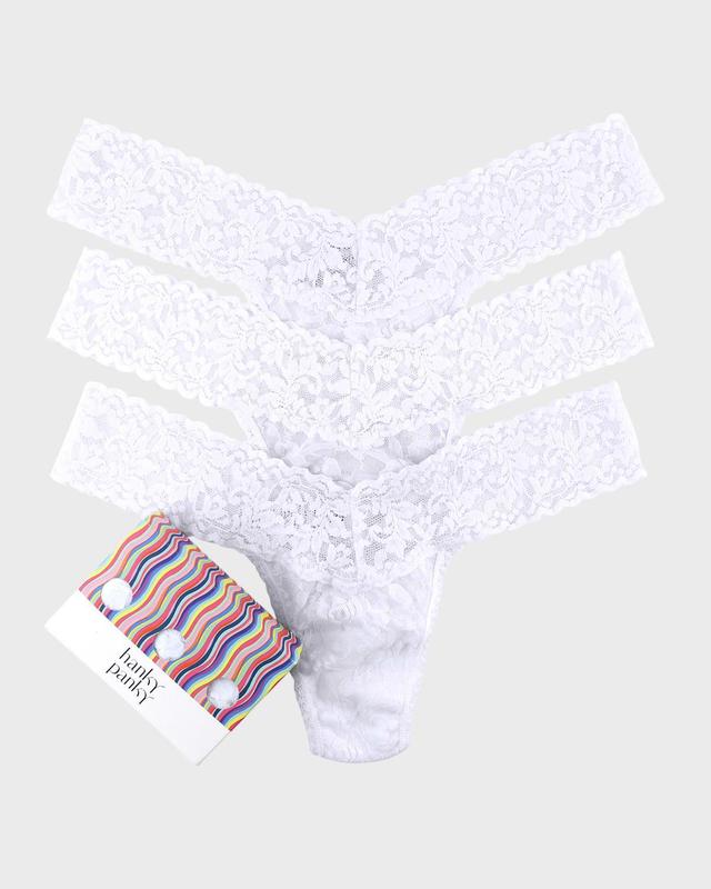 Hanky Panky Low-Rise Thongs, Set of 3 Product Image