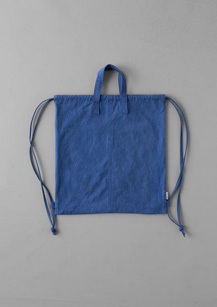 Cotton Canvas Drawstring Bag | Blue Product Image