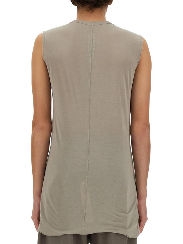 RICK OWENS Basic Rib Tank Top In Beige Product Image