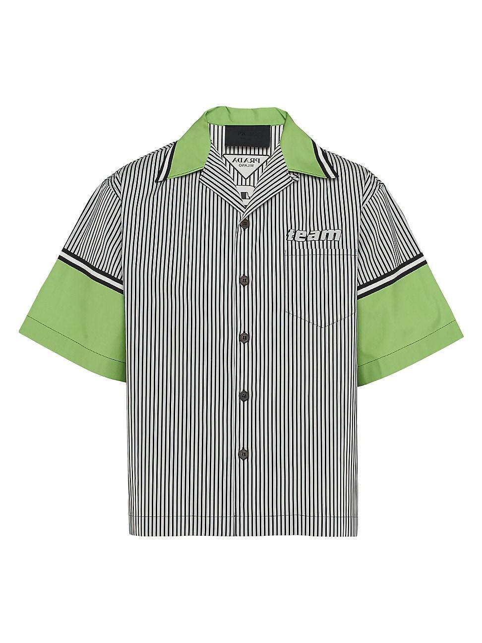 Mens Short Sleeved Cotton Shirt Product Image