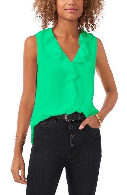 Vince Camuto Ruffle Neck Sleeveless Georgette Blouse Product Image