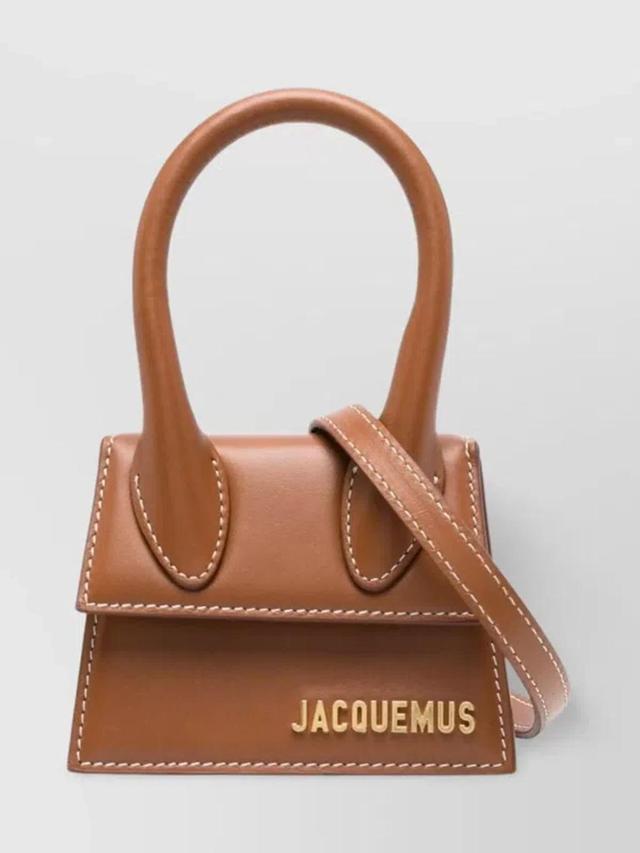 JACQUEMUS Le Chiquito Tote Bag In Leather Brown Product Image