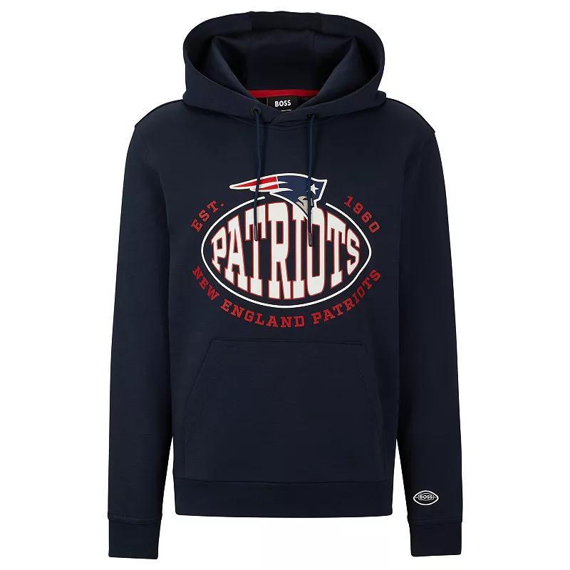 Boss Nfl Atlanta Falcons Cotton Blend Printed Regular Fit Hoodie Product Image