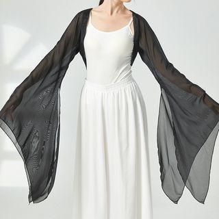 Bell-Sleeve Sheer Dance Jacket Product Image