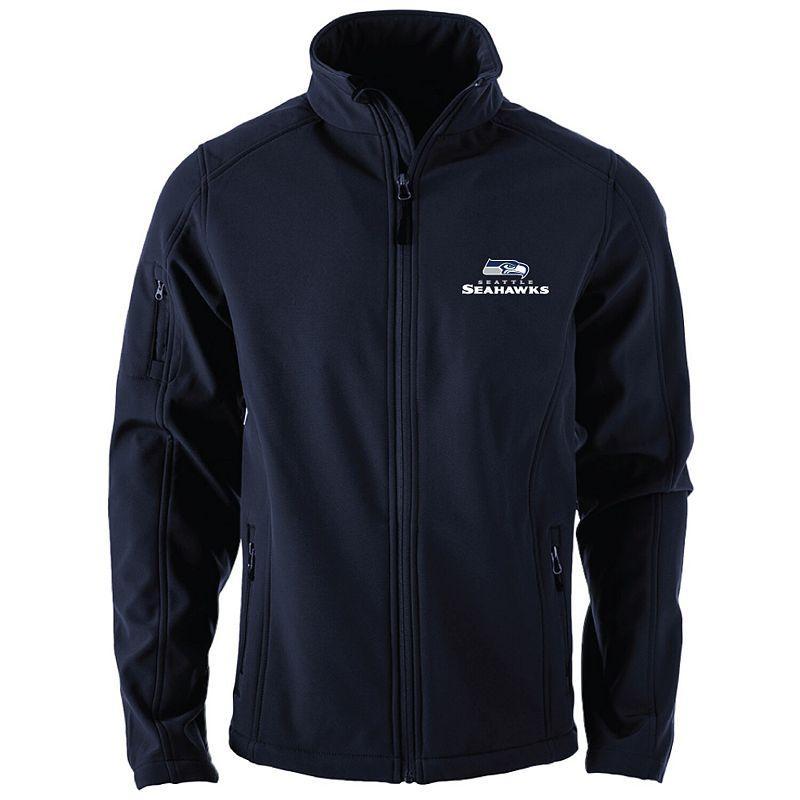 Mens Dunbrooke Navy Seattle Seahawks Sonoma Softshell Full-Zip Jacket Product Image